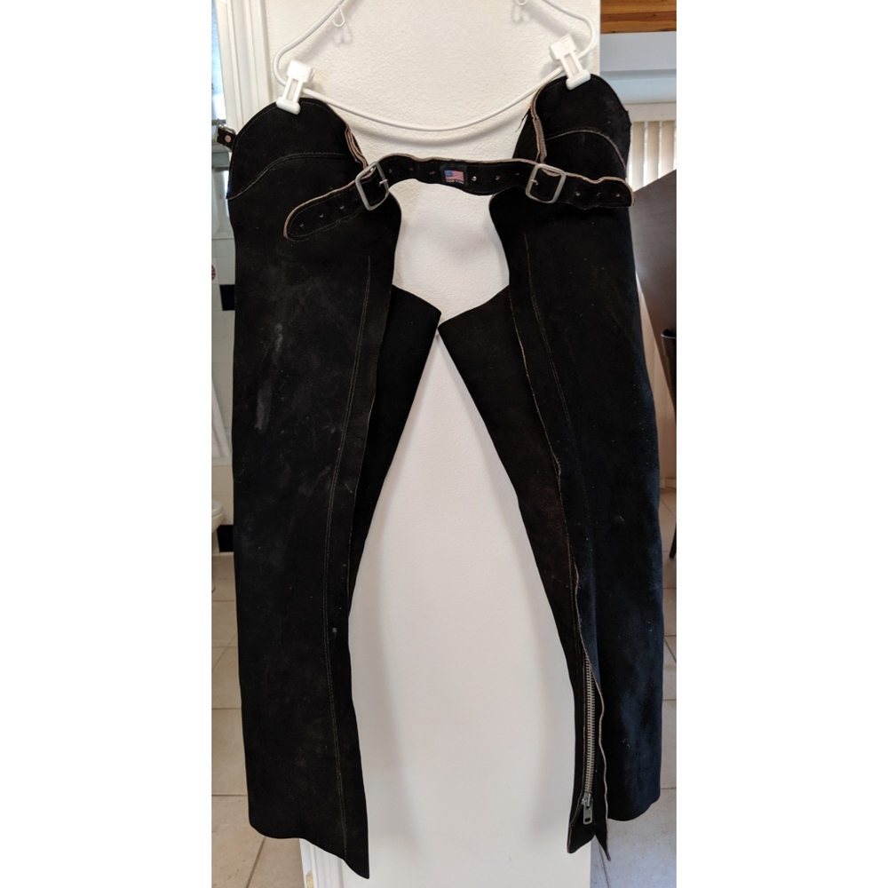 Black Leather Chaps - Whitman